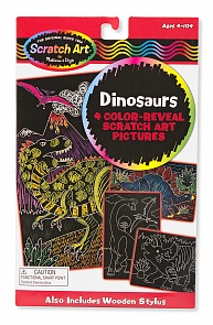 Набор для рисования Scratch art Динозавры (Melissa&Doug, 5957_md)